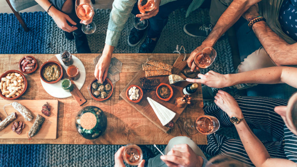 apéritif avec du vin